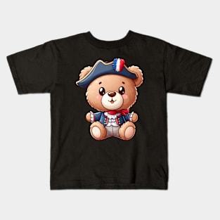 Cute French Bear Kawaii Kids T-Shirt